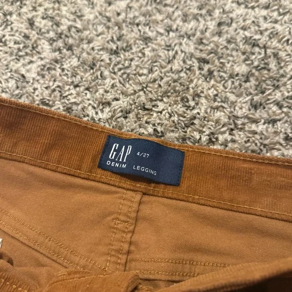 Gap Denim Brown Orange Corduroy Legging Skinny Jeans Women’s Size Small 4/27 - Picture 8 of 8